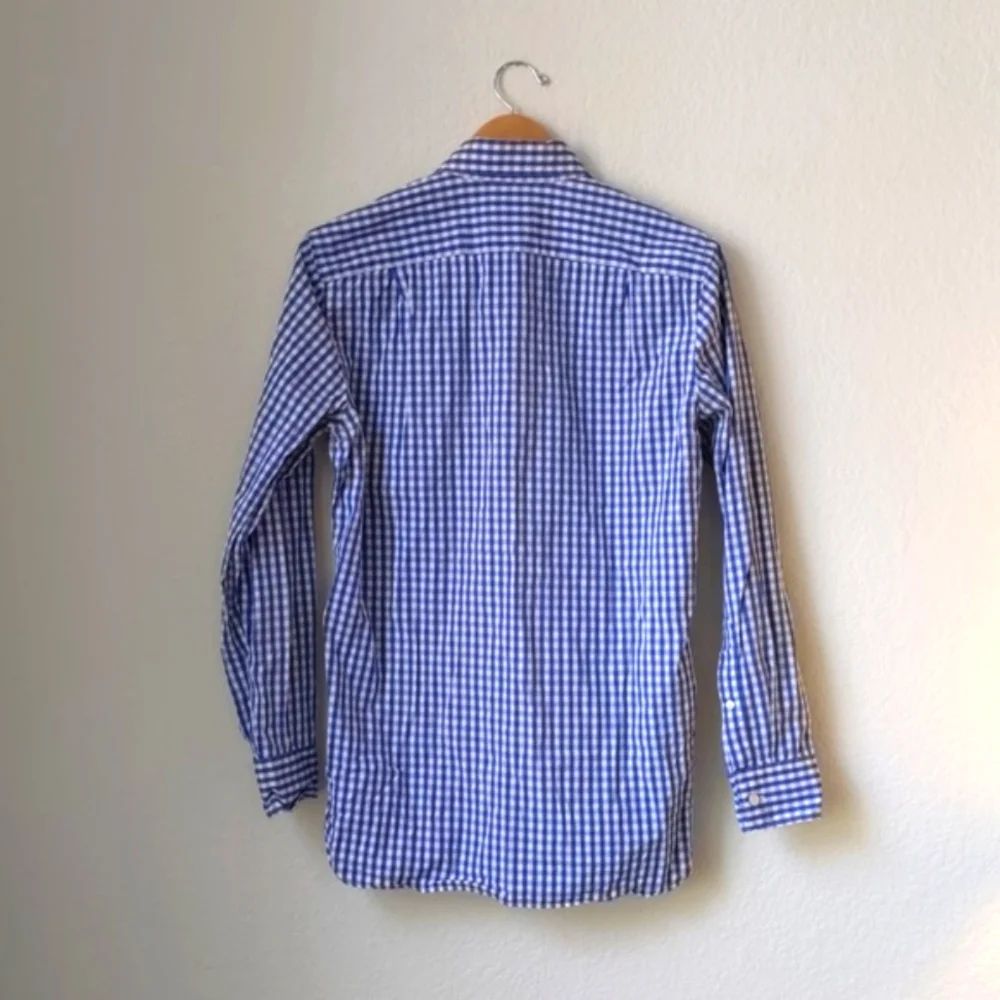 J.crew blue gingham haberdashery button down small J.crew